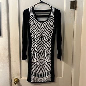 Black And White Sweater Dress
